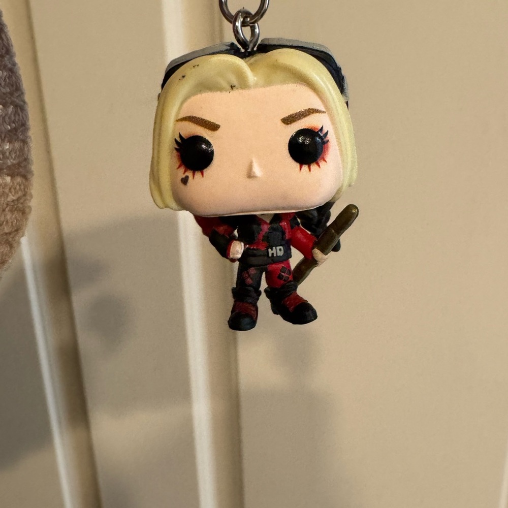 Blonde Hair Keychain Figure